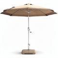 markisen sonnenschirm mit braunem stoff und metallgestell 250 x 250 x 250cm