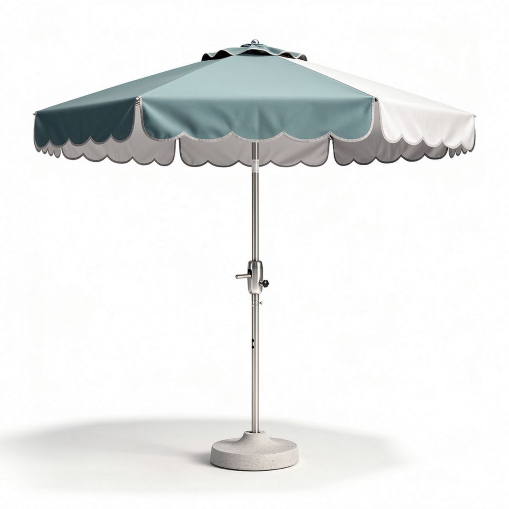 Gartenumbrella aus polyester mit stahlgestell und neuer farbkombination 200 x 200 x 250cm